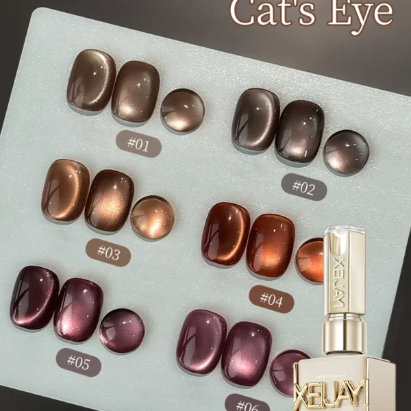 Гель лак для нігтів Cat's Eye - розкішний набір 15ml 6 кольорів