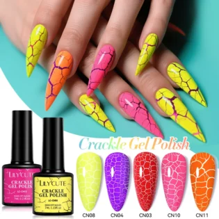 Неоновий тріщинний гель для нігтів LILYCUTE – Яскраві нігті на літо
