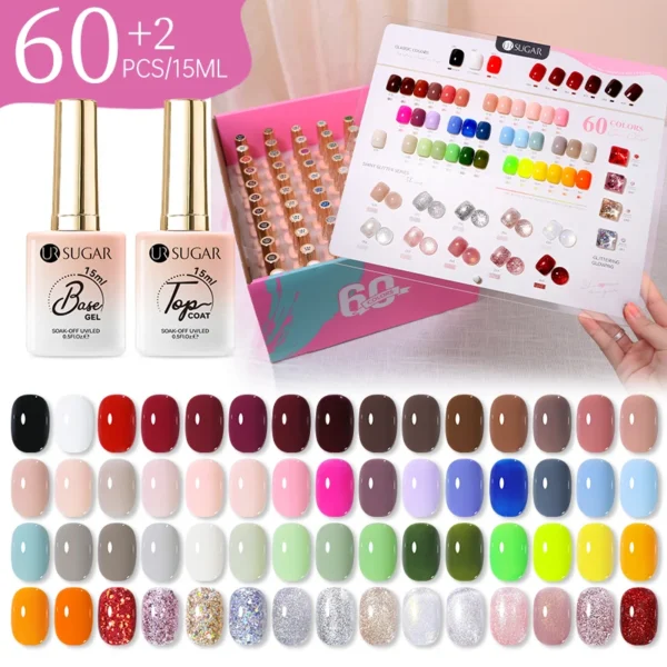 Гель-лак UR SUGAR: 60 кольорів для ідеального манікюру