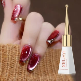 Червоний Галузка: Магнітний мікрокат для нейл-арту - Стильний манікюр вдома