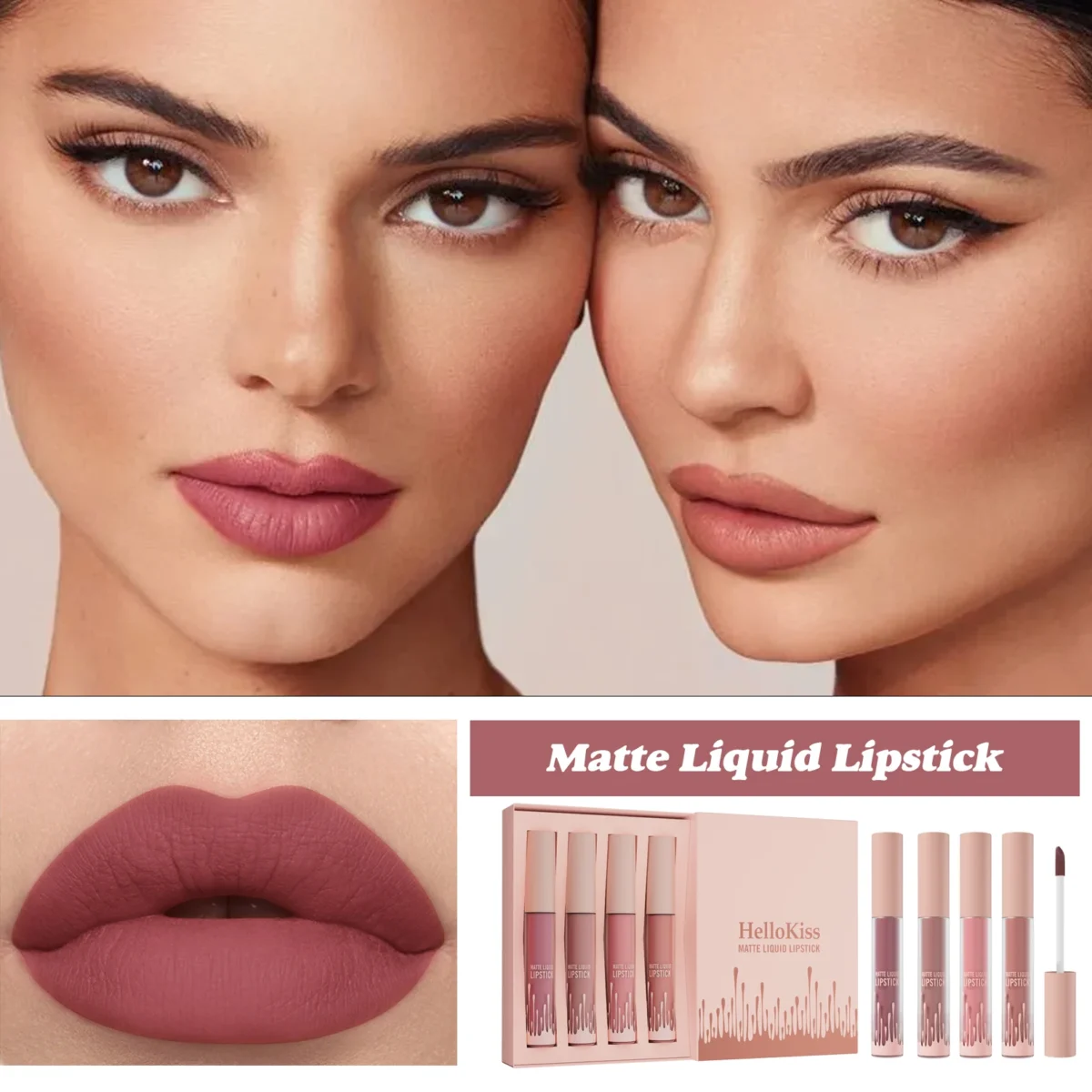 Матова Помада 3 Пcs: Водонепроникна, Невипадкова для Келиха - Зображення 6