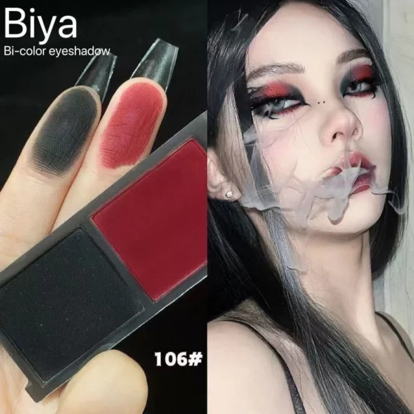 Тіні для повік Biya 2: Червоний і Чорний для Яскравого Макіяжу