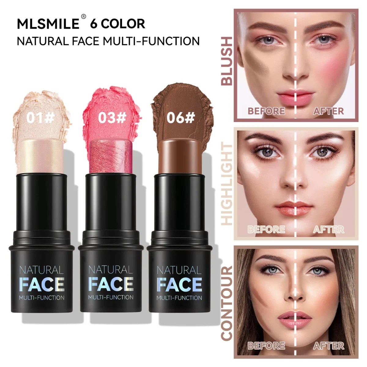 Бронзатор для обличчя: Makeup Face Contouring Bronzer Stick для ідеального макіяжу - Image 3