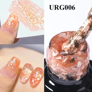 Гель лак UR SUGAR 7ml: Золотий блиск для манікюру