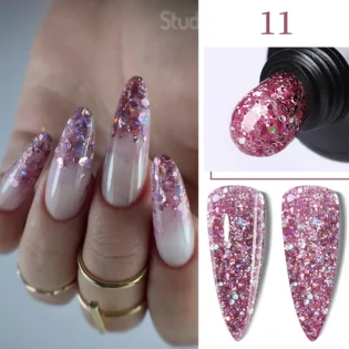 Pink Glitter Gel для нігтів - LILYCUTE 15ML: Ваша краса на палець!