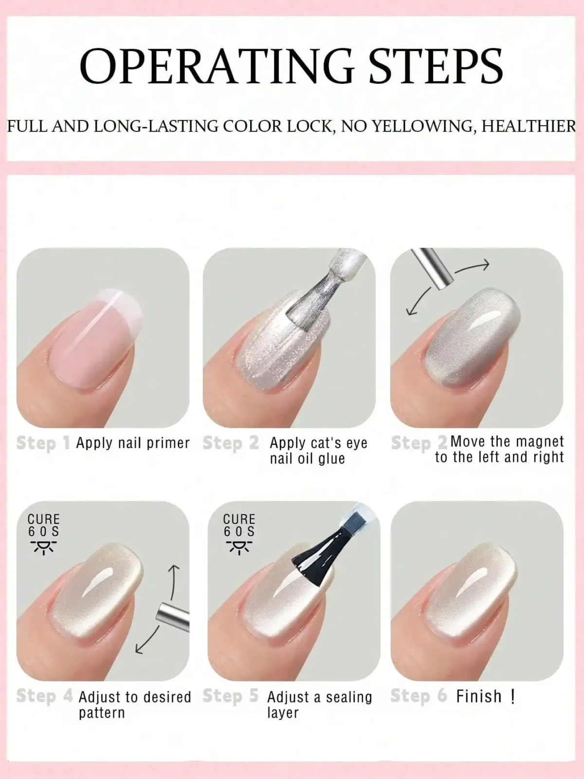 Гель лак для нігтів Cat's Eye - розкішний набір 15ml 6 кольорів - Image 5