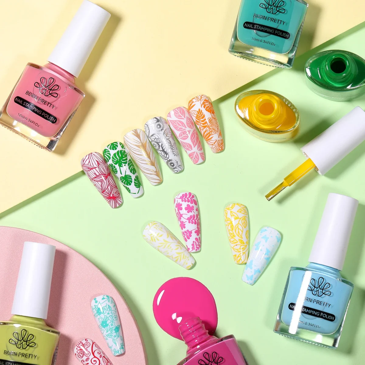 Stamping Nail Polish - BORN PRETTY 10ml для Яскравого Нігтьового Дизайну - Зображення 6