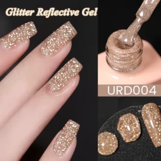 Глітерний гель-лак UR SUGAR: Блискучий манікюр з голографічним ефектом