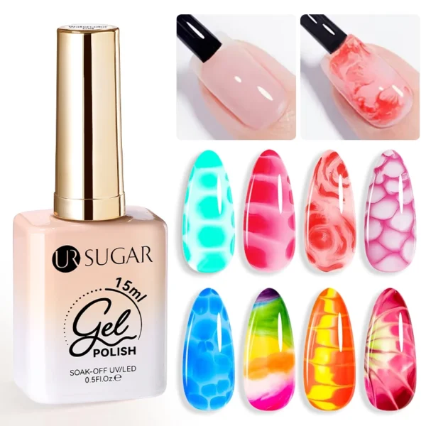 UR SUGAR 1/2Pcs 15ml: Професійний гель для водяного nail art