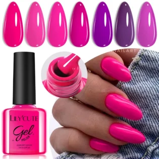 Неймовірний LILYCUTE 7ml червоно-фіолетовий гель лак для нігтів