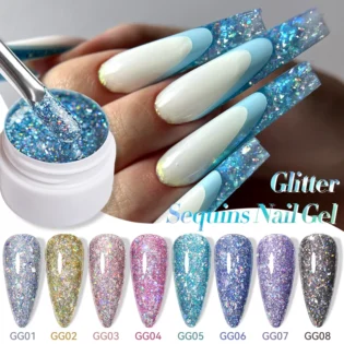 Glitter Sequins Gel Nail Polish - Яскраві Ногті на Будь-який Смак