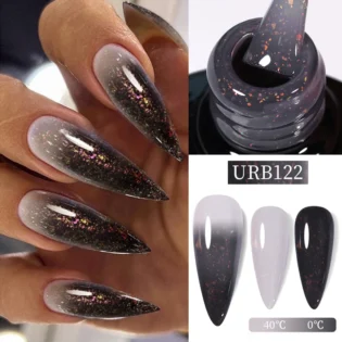 Термальний Рублевий Гель для Нігтів UR SUGAR - Сяючі Флейки