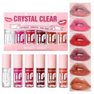 MAGIC CASA 6-Piece Set Water-Gloss Jelly Lip Oil - Підвищення Об'єму та Гідратація