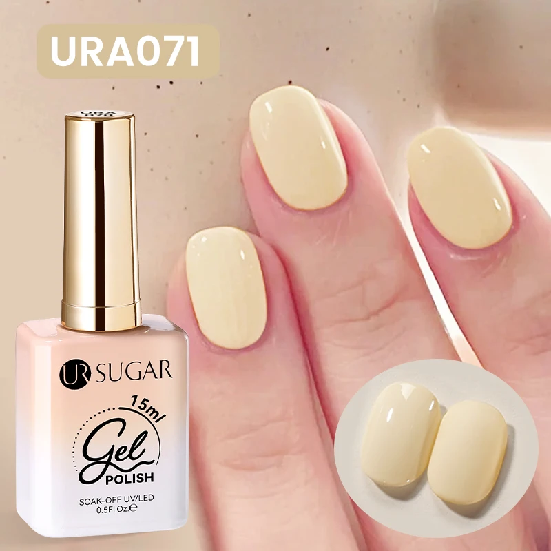 Kf Sb6f28ccff16943dd814afdb8378e09faQ Гель лак UR SUGAR: яскравий кремовий жовтий для весняного манікюру - Зображення 1
