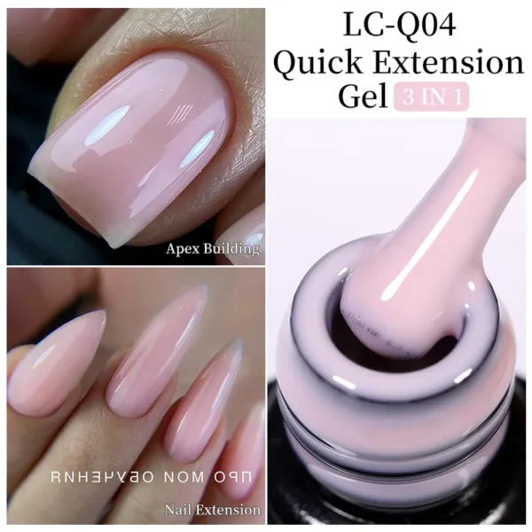Гель лак LILYCUTE для манікюру - швидке розширення Pink Milky White