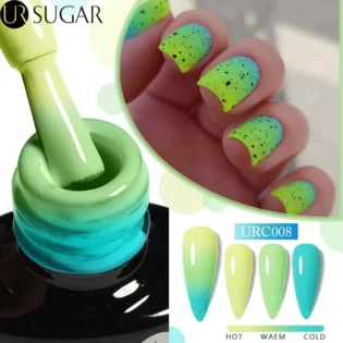 Температурний гель лак UR SUGAR Green Blue - змініть колір та стиль