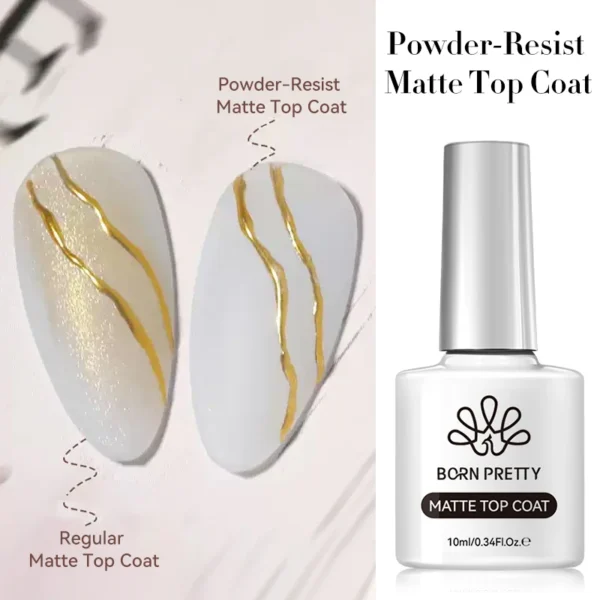 Power-Resist Matte Top Coat Gel - Довговічний Нейл-арт