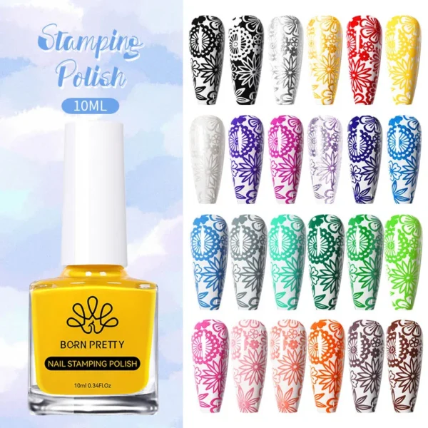 Stamping Nail Polish - BORN PRETTY 10ml для Яскравого Нігтьового Дизайну