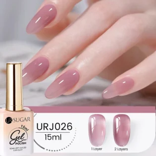 Гель лак UR SUGAR - Яскравий Nude Pink Purple для ідеального манікюру