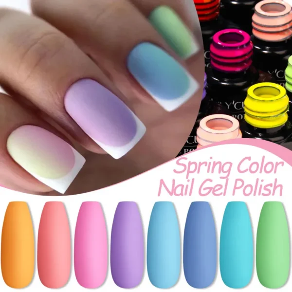 LILYCUTE Гель для нігтів Mat Macaron: Насичений рожевий і фіолетовий з блискітками