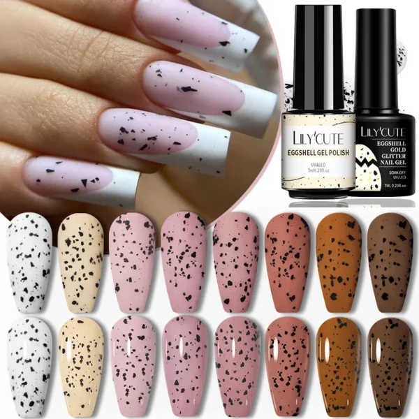 Еггшель Гель Лак LILYCUTE: Вражаючий Золотий Ефект