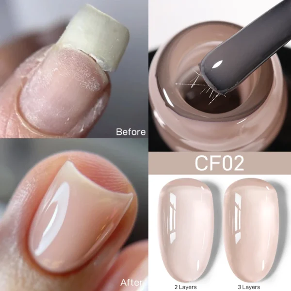 Nude Fiber Rubber Base Gel - UR SUGAR для ідеального манікюру