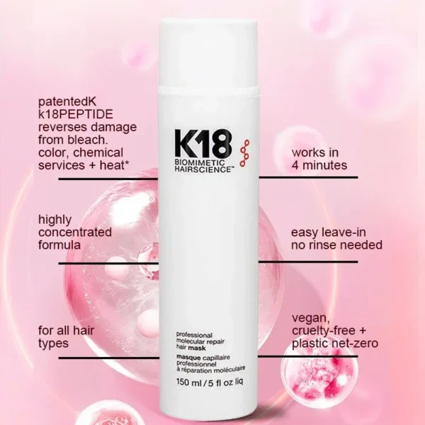 150ml K18 Leave-In Molecular Hair Mask - Відновлення та Зволоження для Вашого Волосся