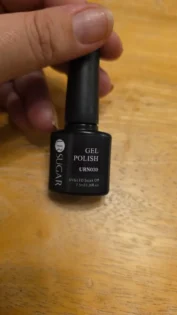 Гель лак UR SUGAR 7.5ML - Чарівний блискучий чорний червоний photo review