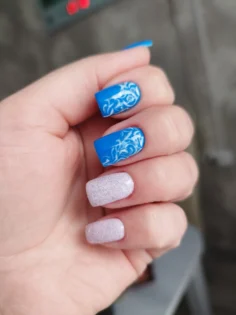 UR SUGAR Гель лак Matte Klein Blue - стиль для осені та зими photo review