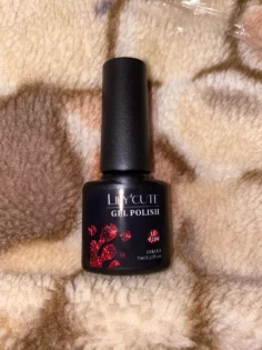 Гель лак LILYCUTE Dark Red Glitter - Яскравий манікюр на осінь photo review