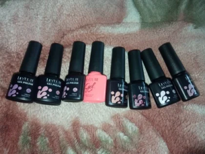 Гель лак LILYCUTE Dark Red Glitter - Яскравий манікюр на осінь photo review