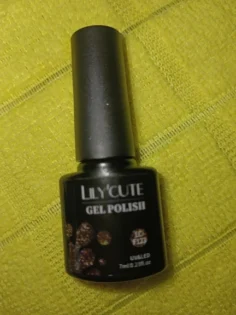 Гель лак LILYCUTE Dark Red Glitter - Яскравий манікюр на осінь photo review