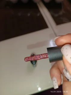 Гель-лак UR SUGAR 7.5ML: Чарівний білий гліттер для манікюру photo review