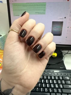 Гель лак LILYCUTE: шоколадно-коричневий колір для осіннього манікюру photo review