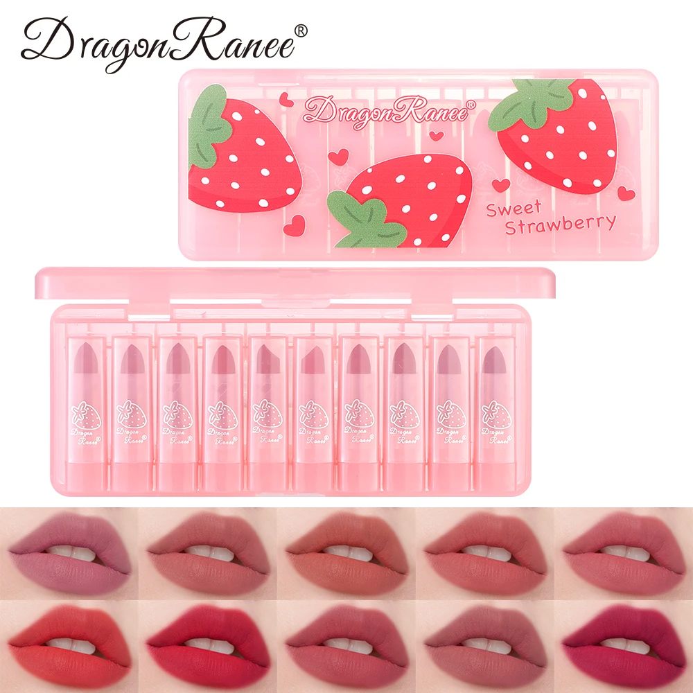 Kf S16a8a29bbf2444b795e5fb9b208e10ac4 Матове помадне відео - Ten Lipstick Set для бездоганної краси - Зображення 1