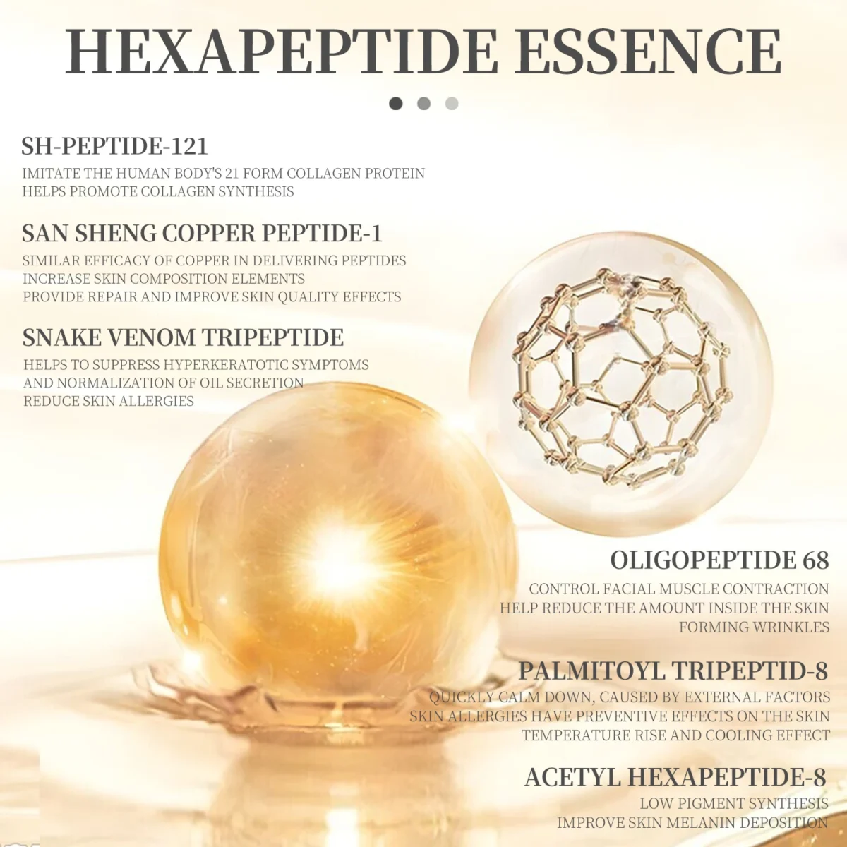 Пептидна есенція для обличчя – освіжаючий набір догляду за шкірою з коллагеном - Зображення 6
