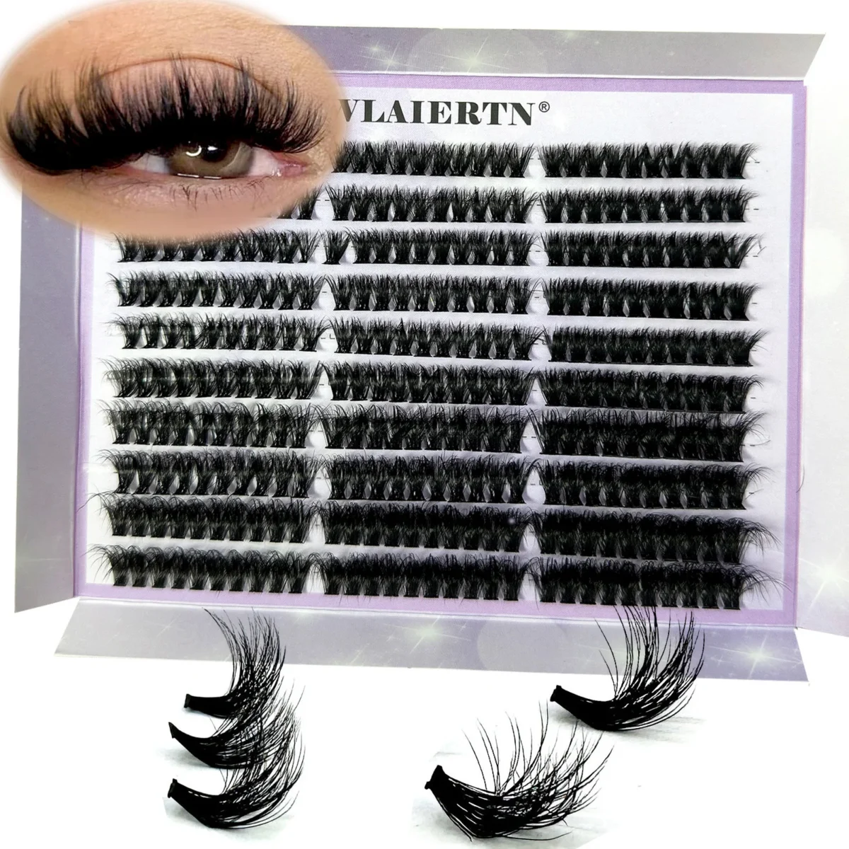 5D Fluffy Cluster Lashes: Натуральні Товсті Індивідуальні Підкреслення