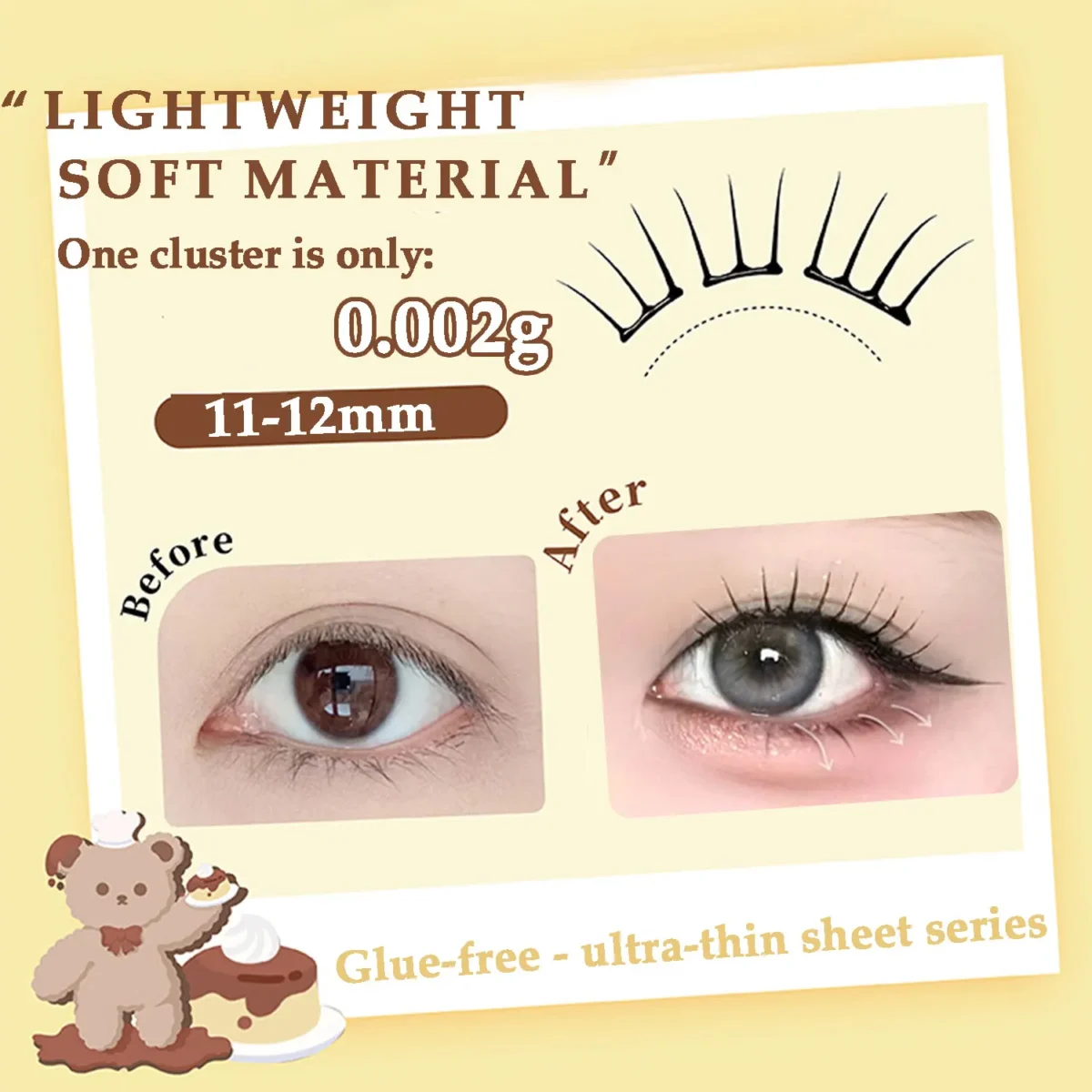 Накладні вії без клею - Легкий та комфортний вибір для ваших очей - Зображення 3