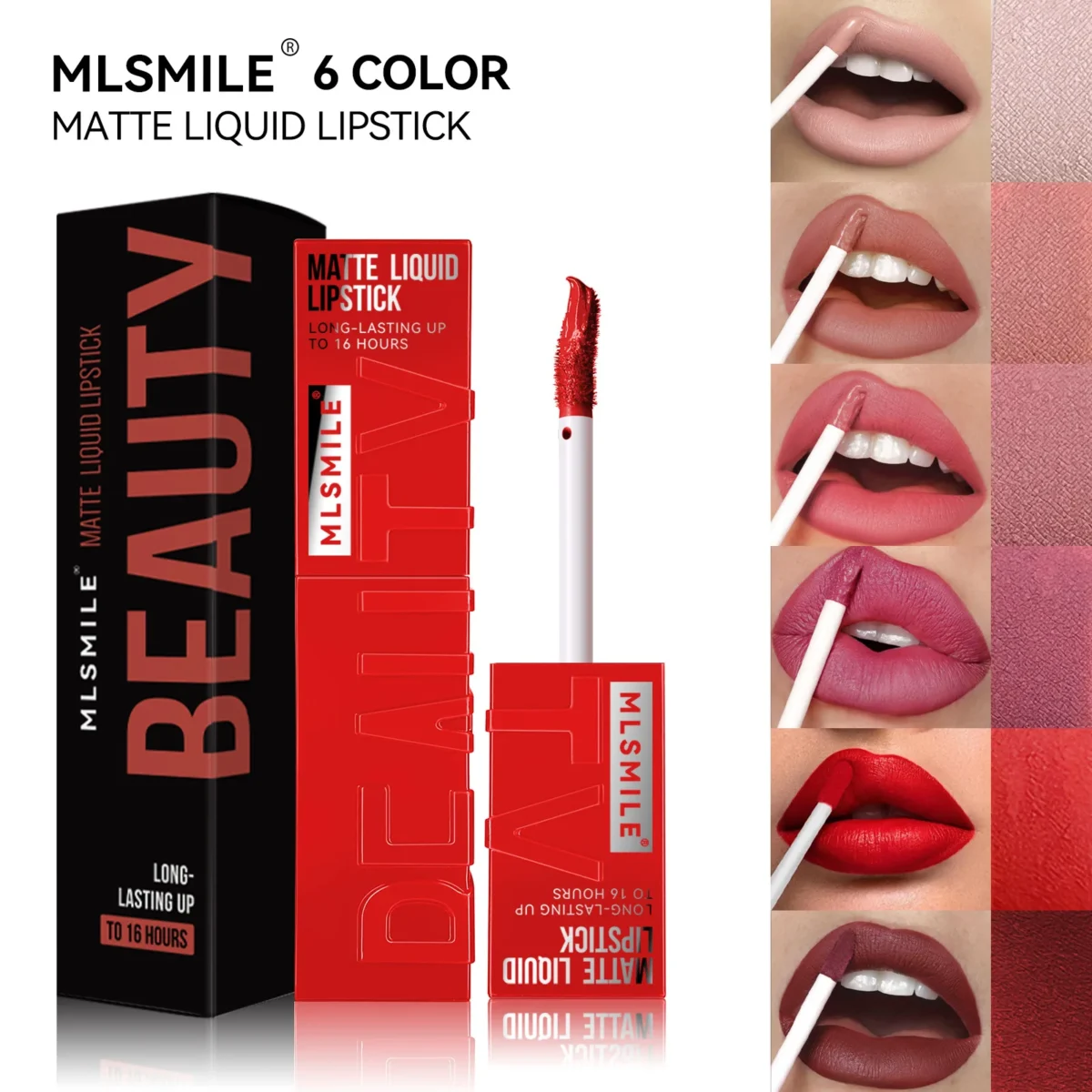 Lip Glaze MLSMILE: Водонепроникна матова губна помада – Досліджуйте кольори!