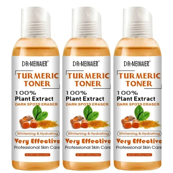 Вітамінний тонер для обличчя: 3pcs Whitening Turmeric Toner для яскравого сяйва