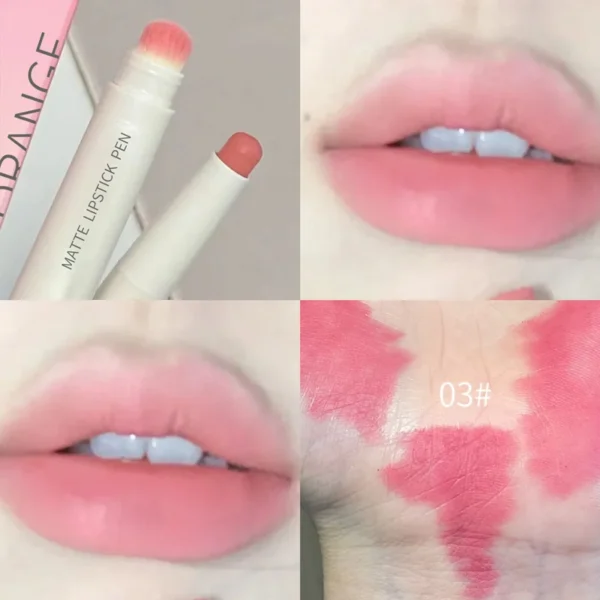 Double-head Matte Lipstick Waterproof Velvet Nude Pink Lip Liner Pencil Sexy Red Brown Pigment Lips Makeup Long Lasting Lip Tint