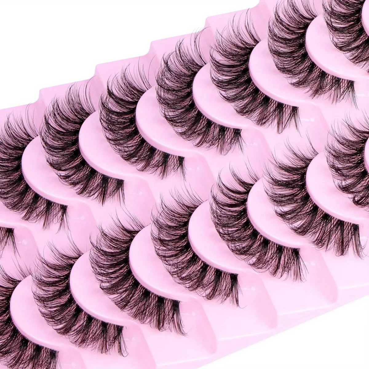 Фальшиві вії D Curl - 10 пар натуральних легких вій для об'єму - Image 3