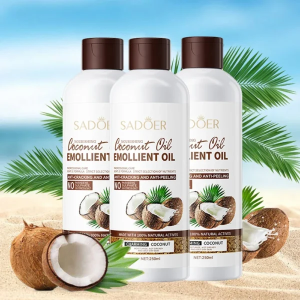 Кокосове масло для зволоження шкіри та догляду за волоссям – 250ml