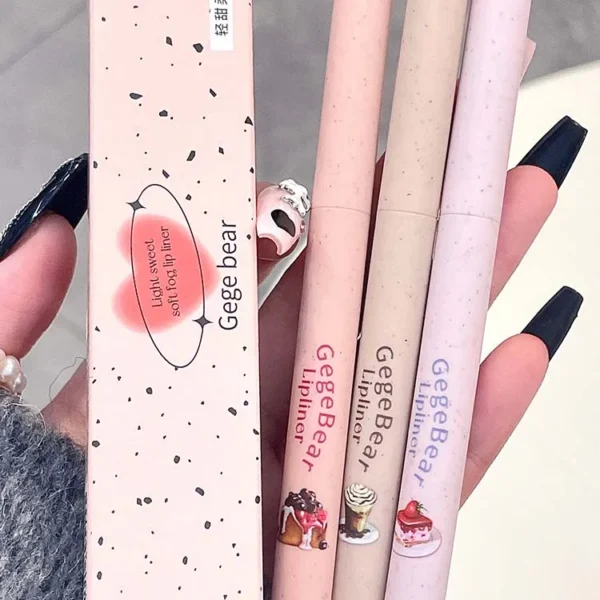 Gege Bear Soft Matte Lip Liner - Defines Lips, Long-Lasting, and Won't Smudge in Natural Pink