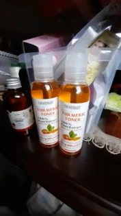 Вітамінний тонер для обличчя: 3pcs Whitening Turmeric Toner для яскравого сяйва photo review