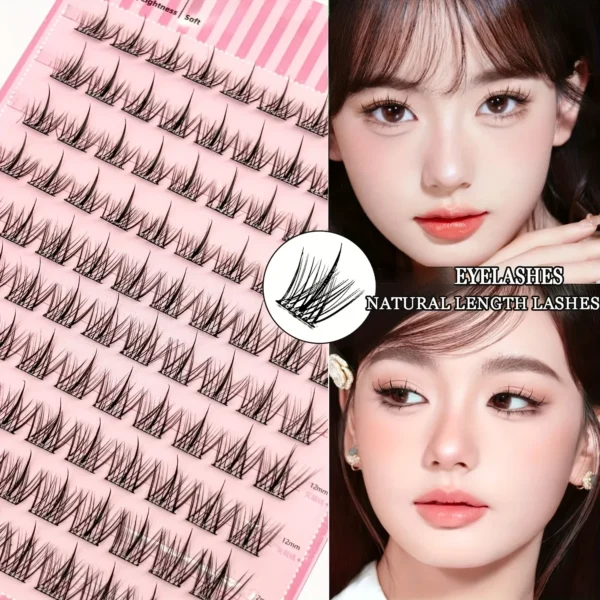 Noglue Eyelashes Lazy False Eyelashes Self Adhesive Lash Natural Cluster Lashes Glue-free Fake Eyelashes Individual Eye Lashes