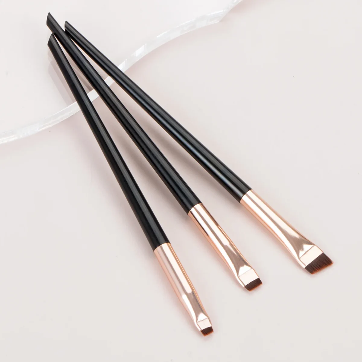 3 Pcs edge eyeliner brush oblique head eyebrow brush outline eyeliner brush ultra-thin eyeshadow brush makeup tools - Image 4