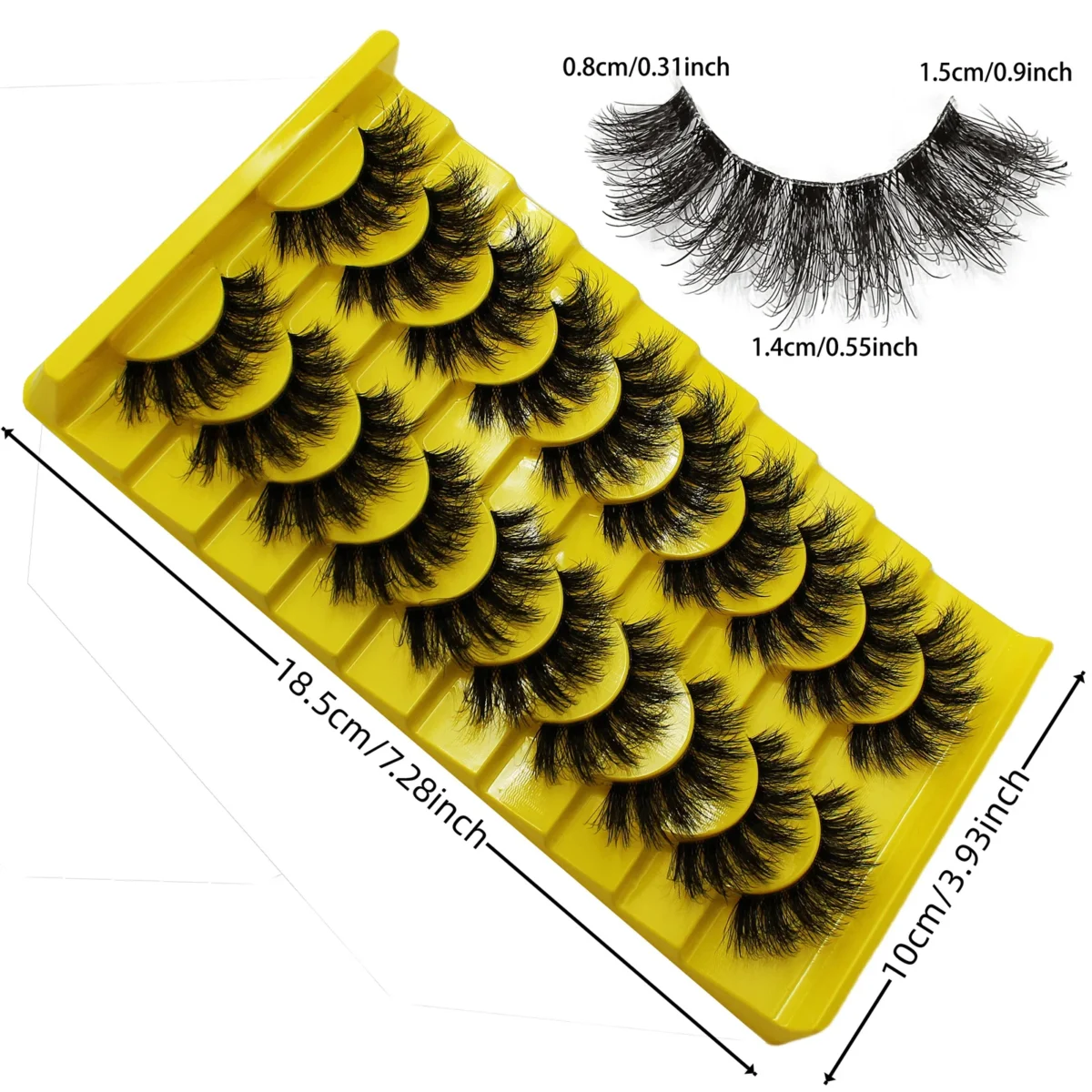 10 Pairs False Fluffy Russian Strip Lashes 3D Fake Lashes Makeup Messy False Eyelashes Fluffy Thick Lashes - Image 4