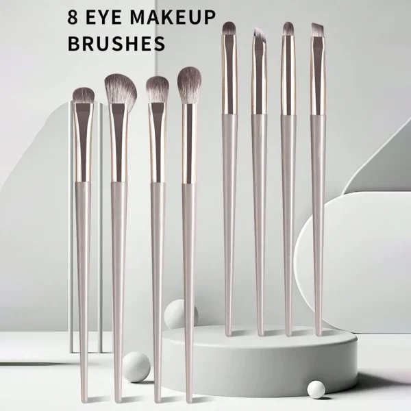 Natural Eye Makeup Brushes Set Eyeshadow Brush Eyebrow Contour Eyeliner Brush Women Eyes Cosmetic Blending Detail Make Up Tools