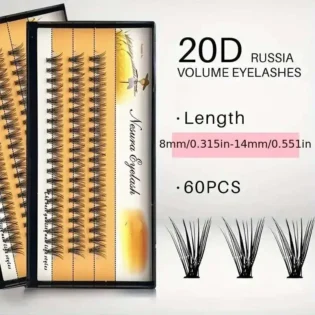 Індивідуальні нарощування вій 10D - NESURA для природного вигляду